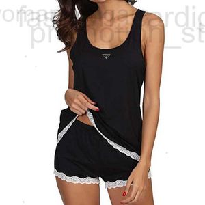 Designer Femmes Soie Satin Femmes Pyjama Ensemble Rayé Coton Sans Manches Dentelle Pyjama Femme Pijama Sexy Chemise De Nuit Pyjamas