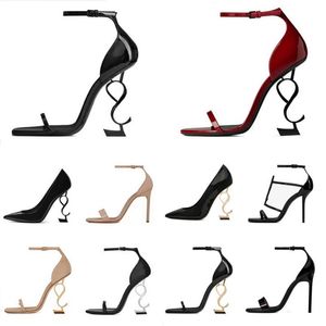 Diseñador para mujer Luxury tacones altos zapatos de vestir brillo