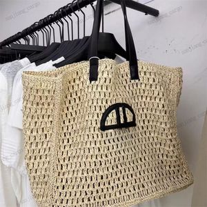 Diseñadores AB Bolsos de hombro AB Larca gran capacidad Bolsa de bolsas de bolsas de paja Bolsas de playa de paja anines Rafias de compras bolsas para exteriores