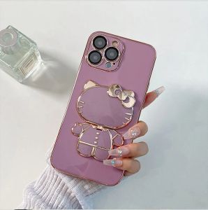 Designers iPhone Case 14 Pro Max Fashion Cases Iphone 11 12 13 Mirror XS Housse de protection 8plus Drop Proof XR Cat Glass Bon CYG2392715-5