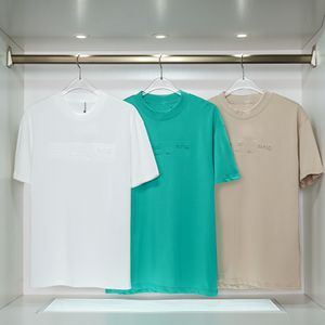 DESIGNERS Hommes femmes t-shirt 3D lettre gaufrage logo marque Chemise Été respirabilité Manches courtes Pur coton blanc T-shirt Taille asiatique