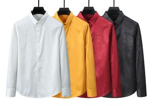 Diseñadores Camisas de vestir para hombre Moda de negocios Casual Clásico Camisa de manga bberry Marcas Hombres Primavera Slim Fit chemises marca Ropa estilista Ropa de lujo M-3XL # 04