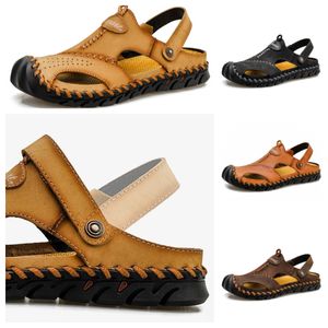 Designers nouveaux best-sellers extérieurs hommes femmes sandales décontractées avec sangles tongs en cuir femmes agate chaussures de plage marron noir