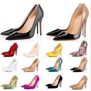 Designer Peep-Toes Sandalen Kleid Slipper High Heels Luxurys Damen Plattform FrauenSexy Spitzschuh Rot Sohle 8cm 10cm Sneaker mit Box