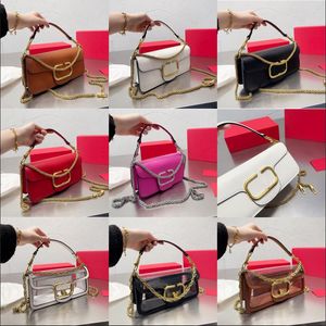 Diseñadores Bolsos de hombro con cadena Mujer Bolso loco de lujo Bolsos de noche Cuero Italia Marca V Bolsos de embrague Monedero Bolsos cruzados