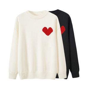 Chandail de créateur loveheart une broderie femme amant cardigan tricot rond cou colur haut lettre de mode femme blanc noir manche à manches longues