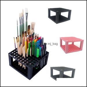 Desk Der Organizers Accessories Office School Supplies Business Industrial 96 Hole Pen Holder Plastic Pencil Brush Organization Rack Stand