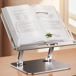 Organisateurs de tiroirs de bureau Support de support de livre de lecture en aluminium réglable Multi HeightsAngles Support de livre de cuisine pour tablette d'ordinateur portable 230926