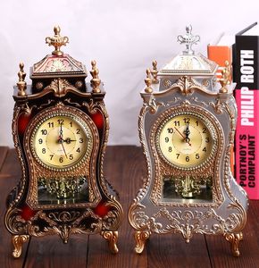 Horloges de table de bureau Corloge de bureau de style européen Antique Desk Clock Living Room Decoration horloge muet Sweet Second Watch Music Timekeeping 230718
