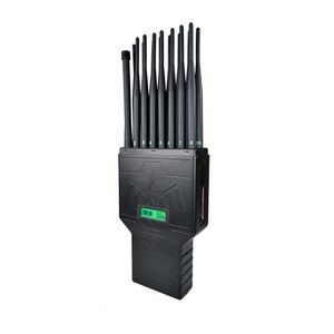 Desktop 16 Bands signal shie ld Full Mobile Phone blocking 4 3G 2G 5g WiFi2.4G 5G GPS VHF UHF LOJACK jam mer