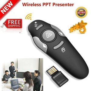 PPT 2.4GHz Wireless USB PowerPoint Presenter Control remoto Laser RF Pointer Clicker