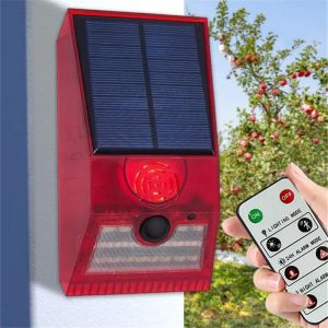 Detector Detector Luz de pared 129dB Lámpara de alarma solar multifunción Control remoto IP55 Alarma de seguridad impermeable