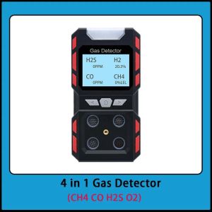 Detector Analizador de gas industrial Detector de fugas de gas múltiple portátil USB recargable CH4 CO H2S O2 probador de gas Sensor de gas a prueba de agua Alarma