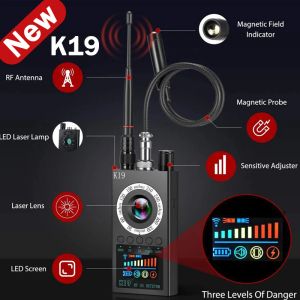 Détecteur K19 Amélioration du signal RF Détecteur de caméra cachée Anti espion candide pinhole micro cam scan magnétique GPS Locator GSM Secret Bug Finder