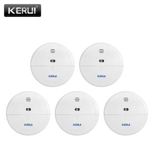 Detector Kerui 5/10pcs 433MHz Home Fire Sensor de humo de incendio Detector de seguridad Trabajo con GSM Wifi Alarma System