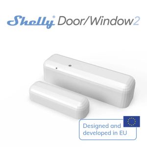 Détecteur Shelly Porte / fenêtre 2 WiFi Fenêtre de porte opérée 2 Le capteur détecte et rapporte l'ouverture et la fermeture de l'angle d'inclinaison vibration