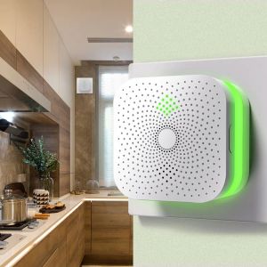 Détecteur Smart Home Méthane Propane Combustible GPL Détecteur de fuite de gaz Capteur 360 degrés Alarme sonore et lumineuse pour la sécurité à domicile Utilisation de la cuisine