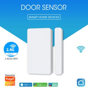 Détecteur tuya wifi capteur de porte wifi smart fenêtre capteur de commande application gate détecteur smart domesT qui sectionne le système d'alarme alexa google assistant