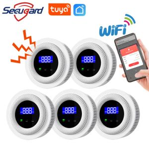 Détecteur Tuya WiFi Gas Fuite Detecteur 433MHz Capteur de fuite de lpg sans fil Smart Life Contrôle de sécurité Home Security Kitchen Alarm