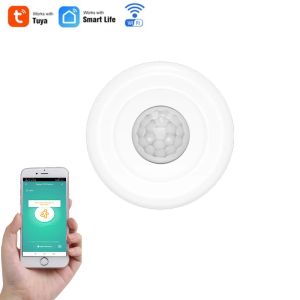 Détecteur WiFi Smart Pir Motion Capteur 360 ° Détection Home Protection de sécurité Human Body Moving Alarm Tuya Smart Life App Notification