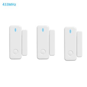 Detector Sensor de puerta inalámbrica Seguridad en el hogar 433MHz Ventana blanca Magnet EV1527 Método de codificación Trabajar con el sistema de alarma Host