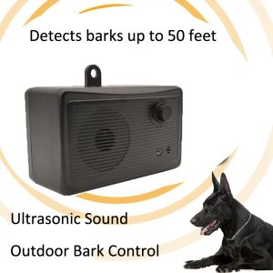 JANPET Répulsif à ultrasons extérieur Anti-aboiement pour chiens Entraînement Répulsif pour chiens Contrôle des animaux Sonic Stop Bark jusqu'à 50 pieds