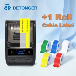 Detonger DP23 58 mm imprimante thermique intelligente portable pour le fabricant d'étiquettes de câble BT Bar Code QR Étiquette de câble d'autocollant imprimante 240416