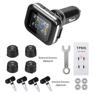 Develuck Smart Car TPMS Upgraded Cigarette Lighter Angle Adjustable Tire Pressure Alarm System with USB motorcycle accessories