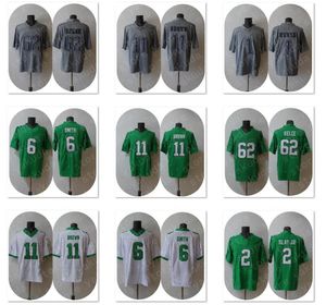 Jerseys de fútbol personalizados de Dhgate Kelly Green Hurts Smith Sanders Slay Jr Kelce Dawkins Brown Cunningham Graham Vick Yakuda Store Stitched Grey atmósfera Jersey