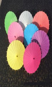 DHL 20304060cm Chinois JapanSePaper Parasol Paper Umbrella For Wedding Bridesmaids Party Favors Summer Sun Shade Kid Size9289686