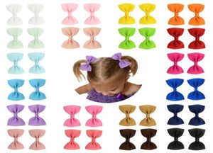 DHL 275 pouces Enfants Hairclips Girl Solid Bows Barretes Baby Boutique Hair Accessories Kids Hairpins 20 Colors Whole7128414