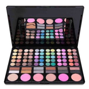 DHL 60 unids / lote 78 Paleta de Sombra de Ojos de Color Con Colorete Contorno en Polvo Brillo de Labios Moda Paleta de Sombra de Ojos Juego de Maquillaje 3 Modelo Kit de Maquillaje