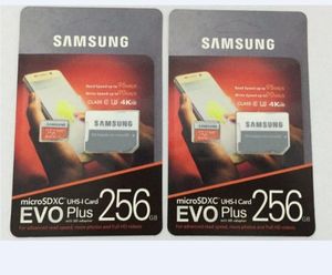 Livraison DHL 8G16GB32GB64GB128GB256 Go de haute qualité Samsung EVO Plus Micro SD Card U3SMARTPHONE TF CARTE C10CAR Recorder STO6613918