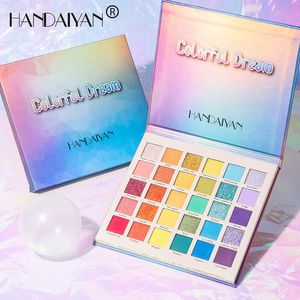 DHL libre HANDAIYAN 30 Color Mate Sombra de ojos Paleta Brillo Sombra de ojos Impermeable Larga duración Maquillaje Pallet Shimmer