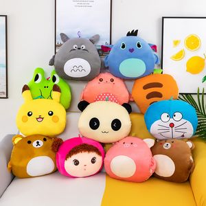 Peluche jouet dessin animé multi-fonctionnel main plus chaud oreillers jeter oreiller coussin les deux