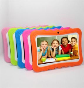 DHL Kids Brand Tablet PC 7quot Quad Core tabletas para niños Android 44 regalo de Navidad A33 reproductor de Google wifi altavoz grande protecti9150611