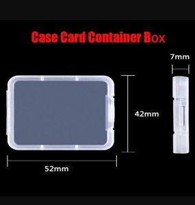 DHL Étui de carte mémoire Boîte Étui de protection pour SD SDHC MMC XD CF Card Shatter Container Box Blanc transparent G0913