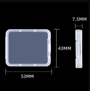 DHL Caja de tarjeta de memoria Caja protectora para SD SDHC MMC XD CF Caja de contenedor de rotura de tarjeta Blanco Transparente I0913