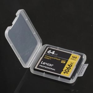 DHL Étuis pour cartes mémoire Boîte Étui de protection pour SD SDHC MMC XD CF Card Shatter Container Box Blanc Transparent U0914