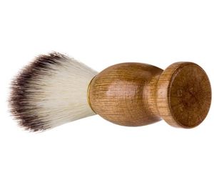 DHL Men039s Brocha de afeitar Peluquería Salón Hombres Aparato de limpieza de barba facial Herramienta de afeitado Maquinilla de afeitar con mango de madera 1310047