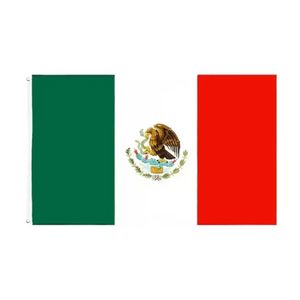 DHL MX MEX Mexicanos Bandera mexicana de México Venta al por mayor Directo de fábrica Listo para enviar 3x5 Fts 90x150cm CPA