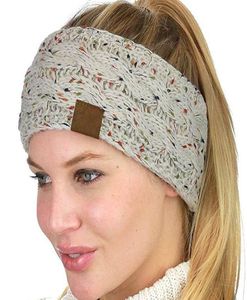 Expédition DHL 21 couleurs en tricot en crochet Bandoue femme Winter Sports Headwrap Turban Head Band Ear Warmer Boneie Cap2899341