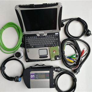 Outils de diagnostic connecteur OBD2 MB Star C4 et ordinateur portable 4G Cf19 installer le dernier logiciel 2021.06v pour outil de voiture
