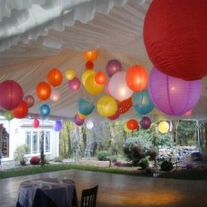 Diamètre 6 pouces 15 CM fête décoration boule vacances suspendus LED lanterne en papier pour mariage anniversaire maison bricolage fournitures