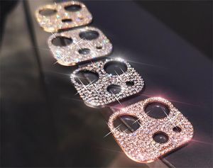 Protecteurs de couverture de protection d'objectif de caméra diamant pour iPhone 13 12 11 Pro Max Samsung S20 Ultra Plus protecteurs de cadre en métal