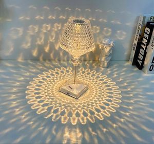 Lampe LED en cristal de diamant, veilleuse en acrylique, décoration de bureau, atmosphère, contrôle tactile, romantique, chambre à coucher, Table de chevet