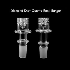 Accesorios para fumar Nudo de diamante Cuarzo Enail Banger Nails con macho hembra 14 mm 18 mm Traje para bongs de vidrio Plataformas petrolíferas Calentador de bobina de 20 mm