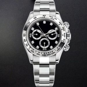 Reloj para hombre con diamantes Relojes de diseño Mecánico automático de alta calidad Acero inoxidable 904L Reloj de pulsera con cierre deslizante para hombres Relojes Impermeable Montre negro 40 mm