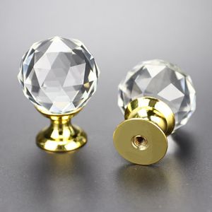 Perillas de manija de tirador de armario de cristal de cajón de puerta en forma de diamante