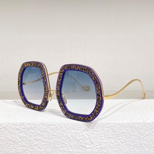 Gafas de sol de diamantes Anteojos de diseño de alta calidad Diseñador de marca Mujer Elementos del templo de metal Marco redondo adornado KARLSSON Anteojos de moda Caja original